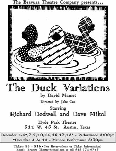 poster from THE DUCK VARIATIONS